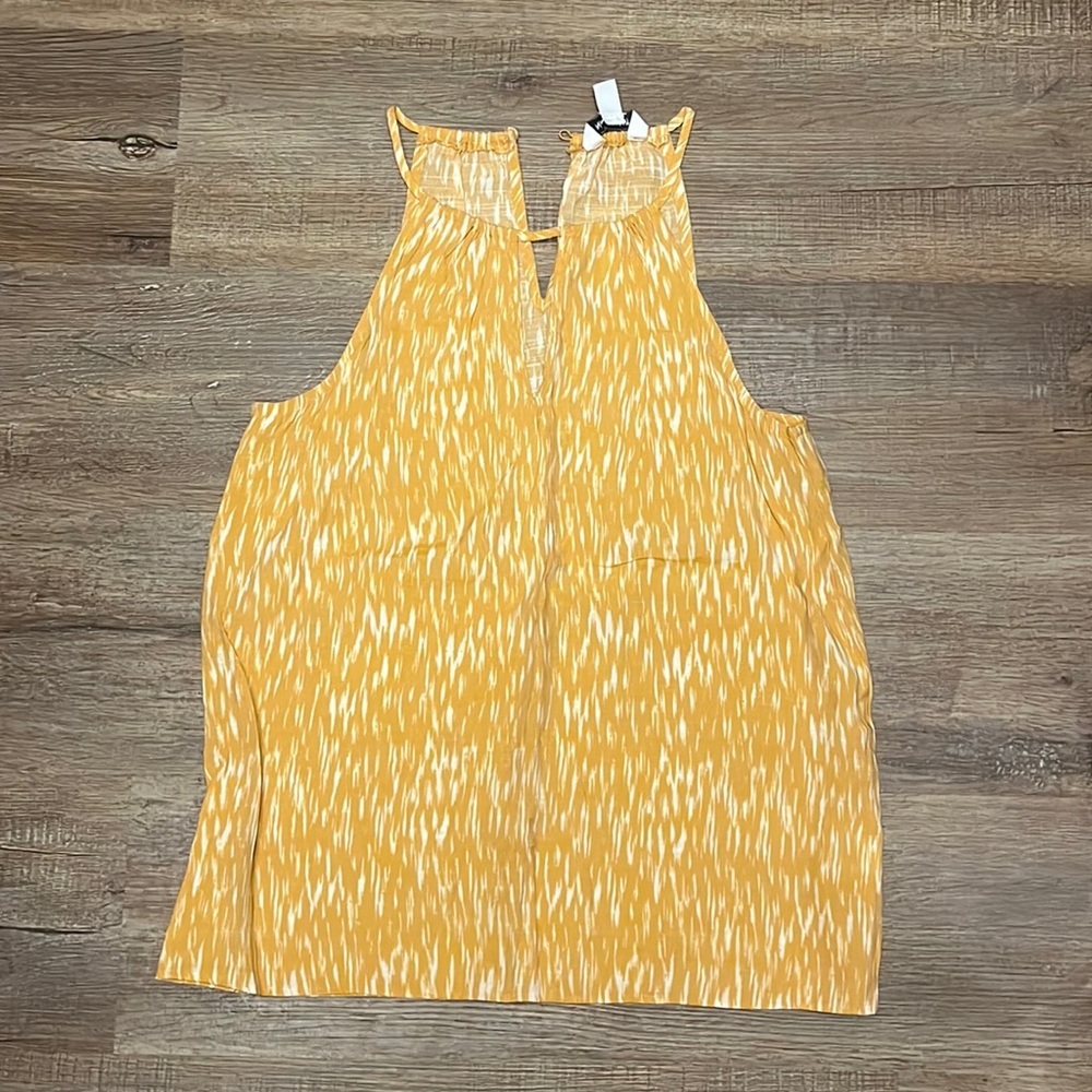 Nine West Yellow Key Hole Neck Tank Top Women’s Size XS